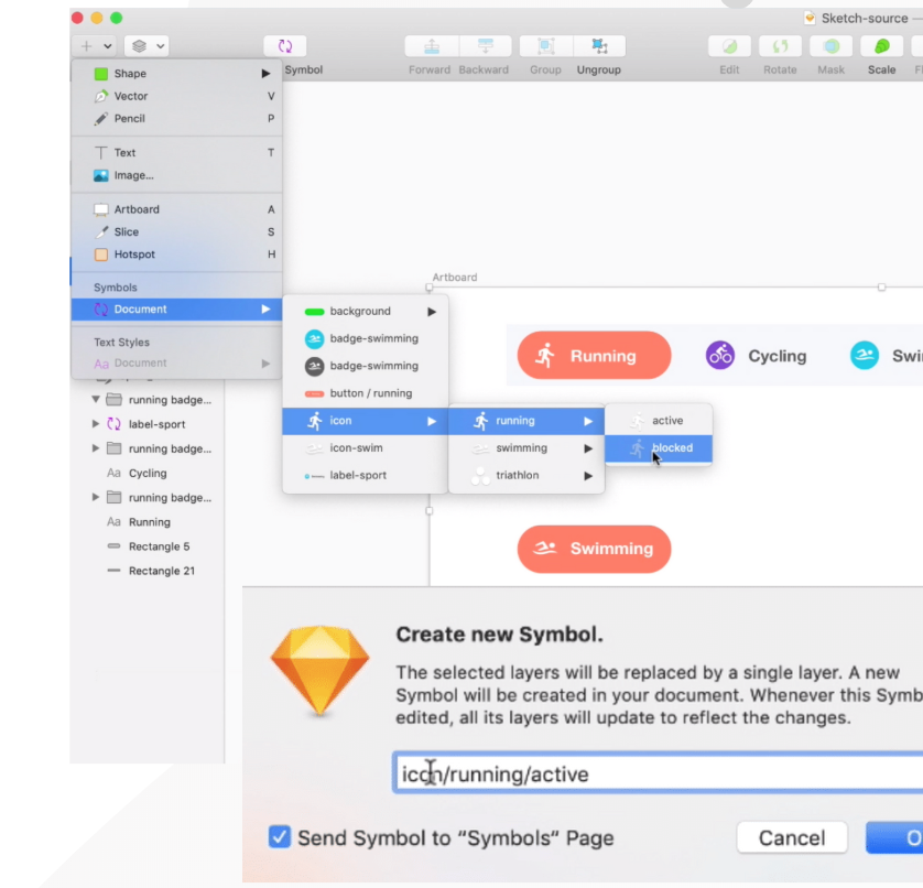 Sketch nested symbols