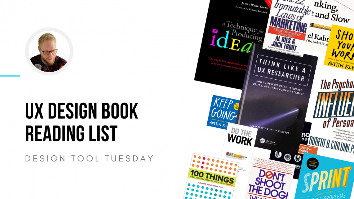 Book montage for user experience UX and designers