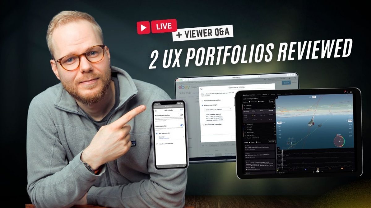 UX portfolio reviews live